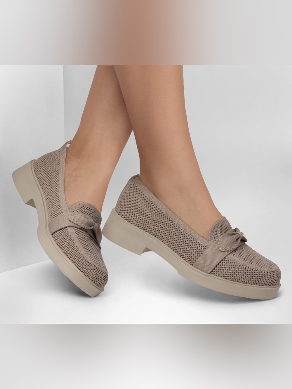 Skechers Cleo Taylor - Desire Women's Knit Slip-On Loafers - Taupe